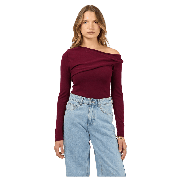 Ashton Knit Layered L/S Top - Womens
