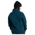 Back view of the Burton Cinder Anorak in Deep Emerald colourway, kids's model