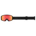 Strap view of the Giro Index 2.0 Goggles in Stacked Black, Ember lens, unisex model
