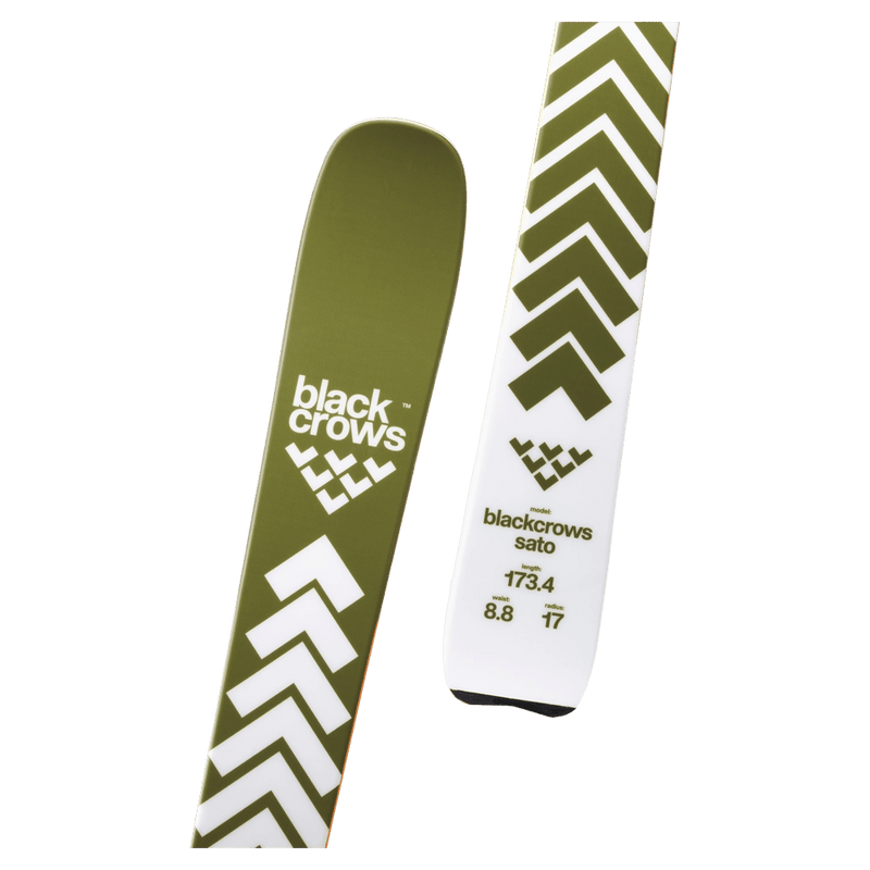 Close view of the BlackCrows SATO Skis,  26/27 unisex's model