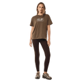 Full view of the PE NATION Fluxx Walnut Tee,  26/27 Womens's model