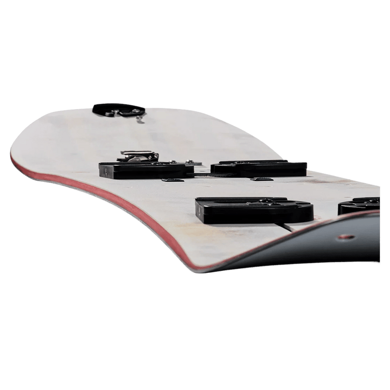 Camber view of the Burton High Fidelity Black and White Splitboard,  26/27 unisex's model