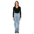 Ashton Knit Vee L/S Top - Womens
