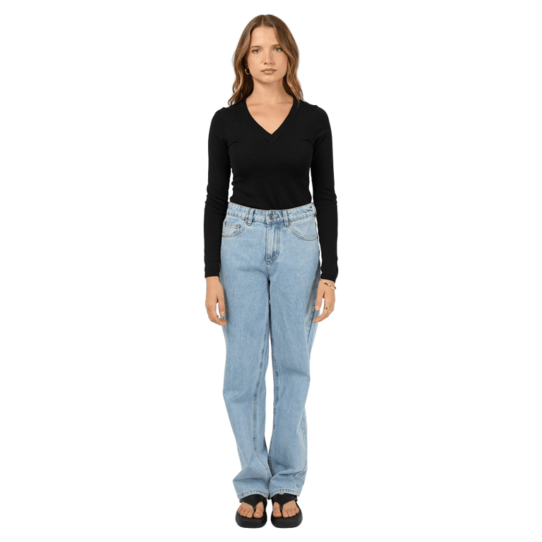 Ashton Knit Vee L/S Top - Womens