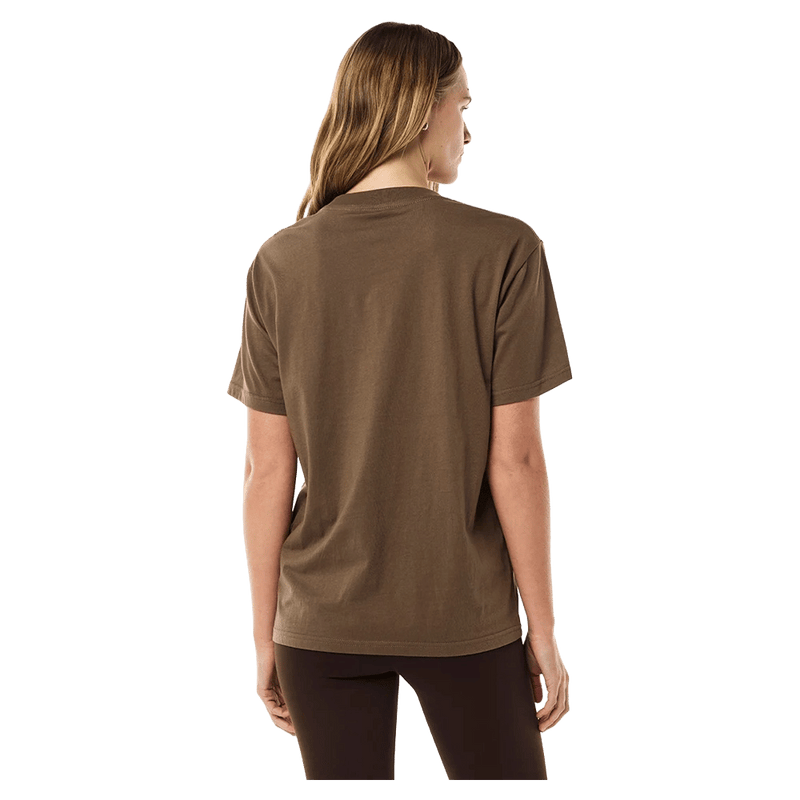 Back view of the PE NATION Fluxx Walnut Tee,  26/27 Womens's model