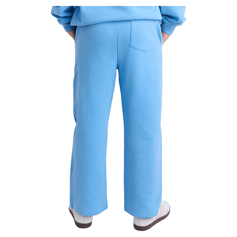 Back view of the Eve Girl Sport Club Trackpants in Blue colourway, kids's model