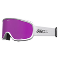 Main view of the Giro Cruz AF Goggles in Stacked White, Amber Pink lens, unisex model