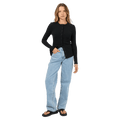 Button Up Long Sleeve Tee - Womens