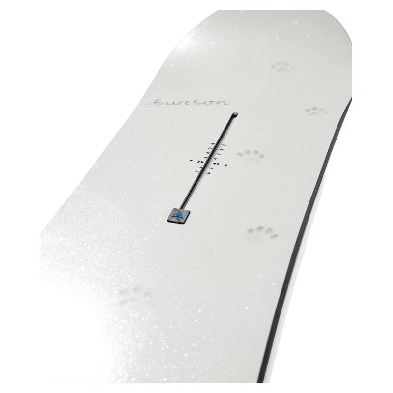 Nose view of the Burton Yeasayer Flying V Paws Snowboard,  26/27 women's model