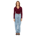 Ashton Knit Vee L/S Top - Womens