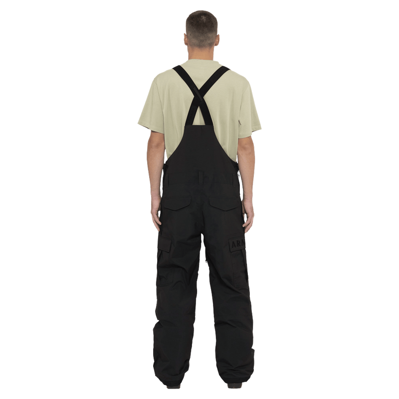 Back view of the Armada Sumpter 2L Bib in Black colourway, men's model