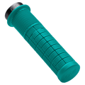 Main view of the One Up Thick Bike Grips in Turquoise colourway, unisex model
