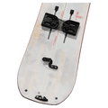 Tail view of the Burton High Fidelity Black and White Splitboard,  26/27 unisex's model