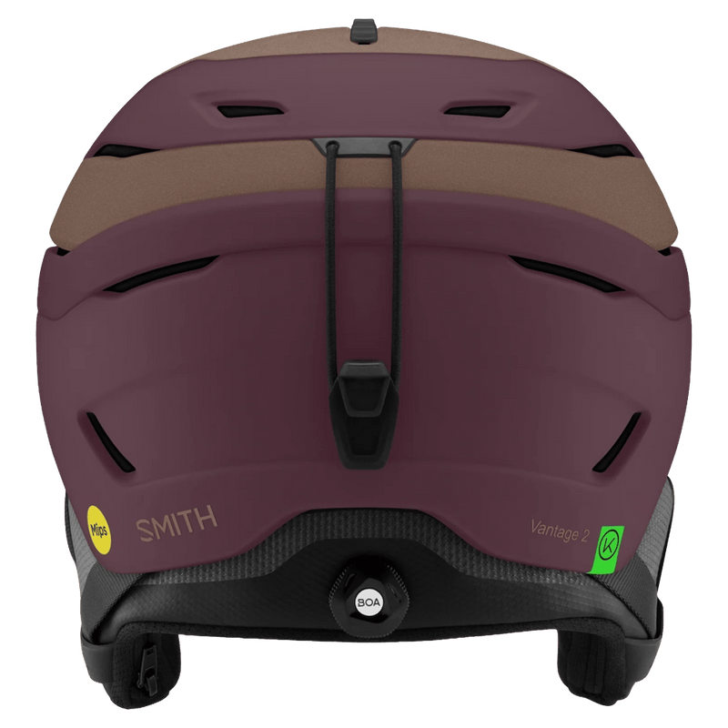 Back view of the Smith Vantage 2 MIPS Helmet in Matte Mystic / Gold Dust colourway, unisex's model