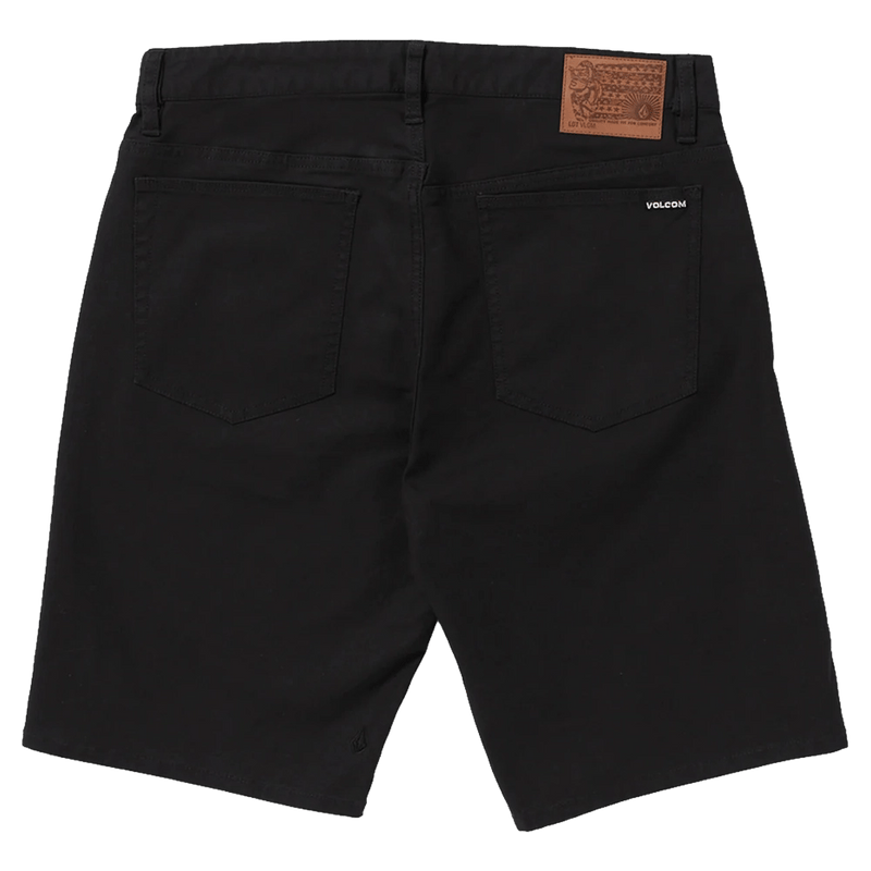 Back view of the Volcom Modown Canvas Short in Black colourway, men's model