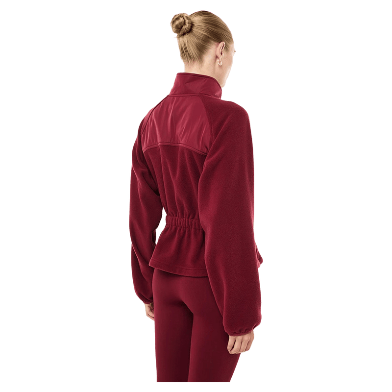 Back view of the P.E NATION Form  Cabernet Jacket,  26/27 Womens's model