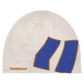 Main view of the Armada AR Skull Beanie in Cream colourway, unisex's model