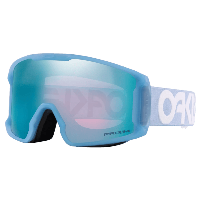 Main view of the Oakley Line Miner XM Goggles in Stonewash, Prizm Sapphire lens, unisex model