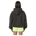 Back view of the PE NATION Glide 2.0 Hoodie Caviar Jumper,  26/27 Womens's model