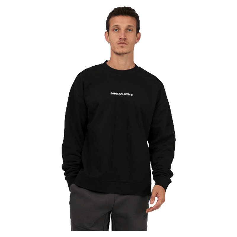 Main view of the St Goliath ID Crew in Black colourway, men's model