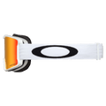Side view of the Oakley Line Miner XS Goggles in Matte White, Prizm Torch lens, kids model