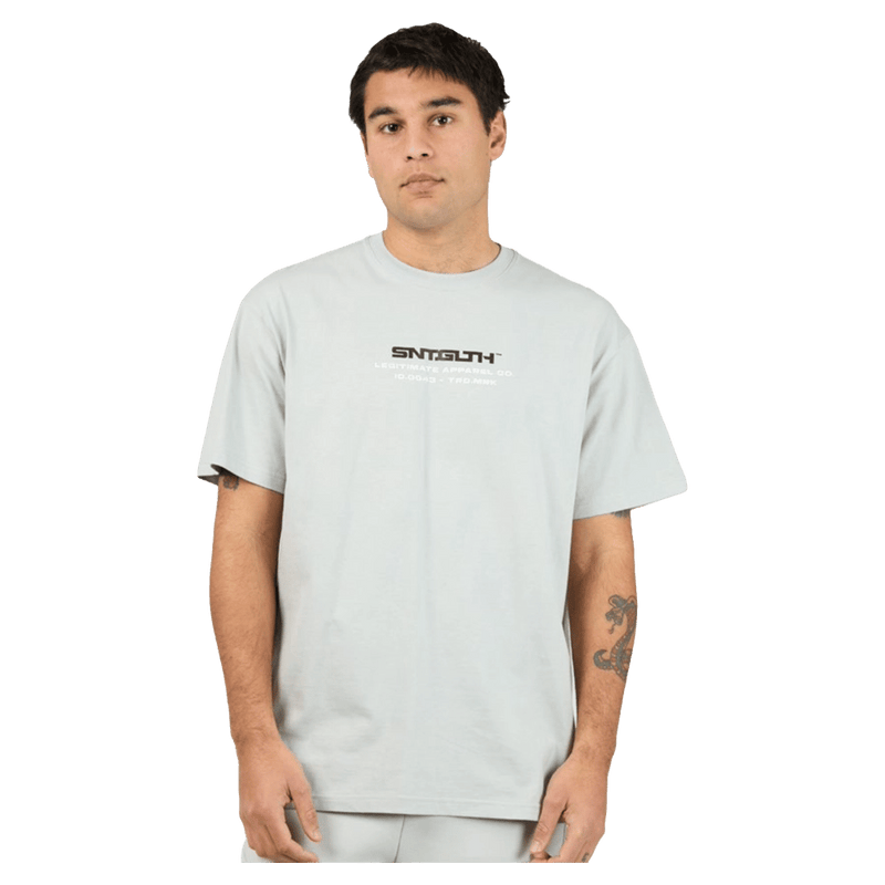 Main view of the St Goliath Sensor Tee in Grey colourway, men's model