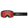 Strap view of the Giro Cruz AF Goggles in Stacked Black, Amber Scarlett lens, unisex model