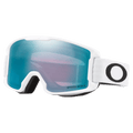 Main view of the Oakley Line Miner XS Goggles in Matte White, Prizm Sapphire lens, kids model