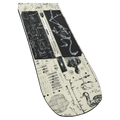 Tail view of the Burton Rewind Zine Snowboard,  26/27 unisex's model