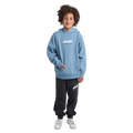 Full-body view of the St Goliath Challenger Hoodie in Mid Blue colourway, kids's model