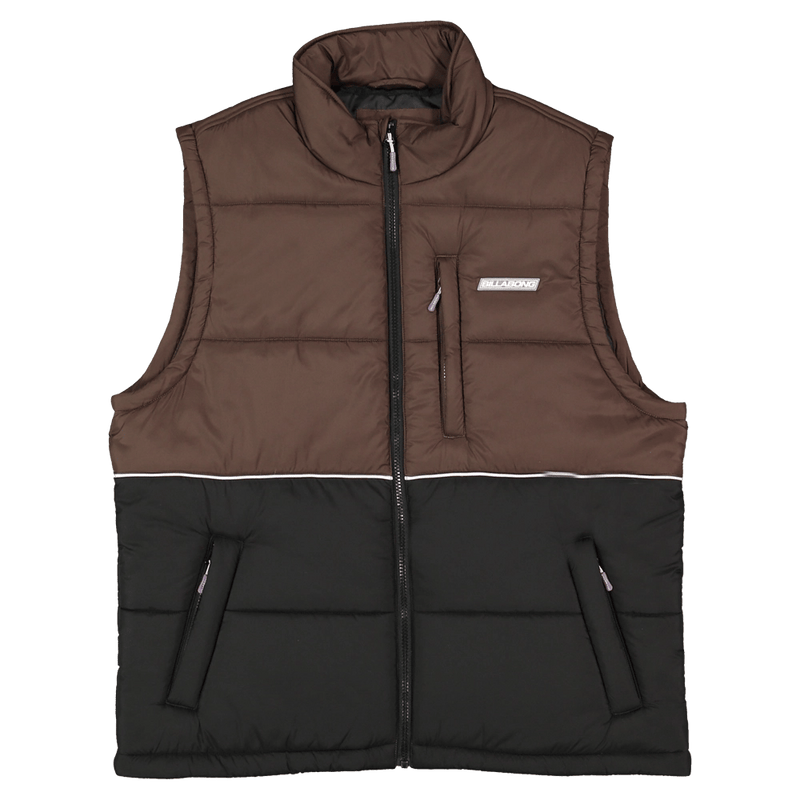 front view of the Billabong Journey Puffer in Black