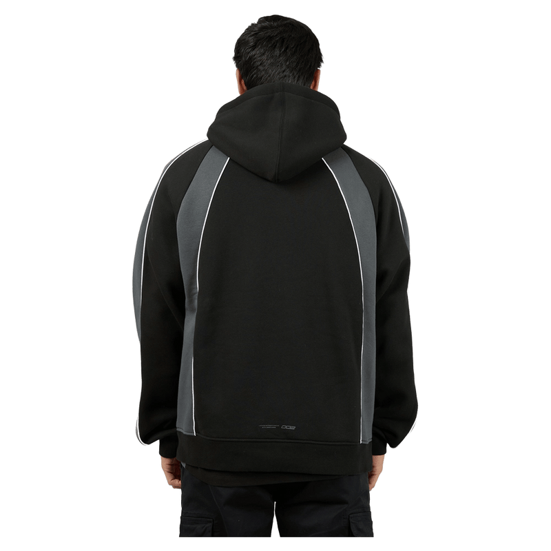 Back view of the St. Goliath Annex Hoodie in Black colourway, men's model