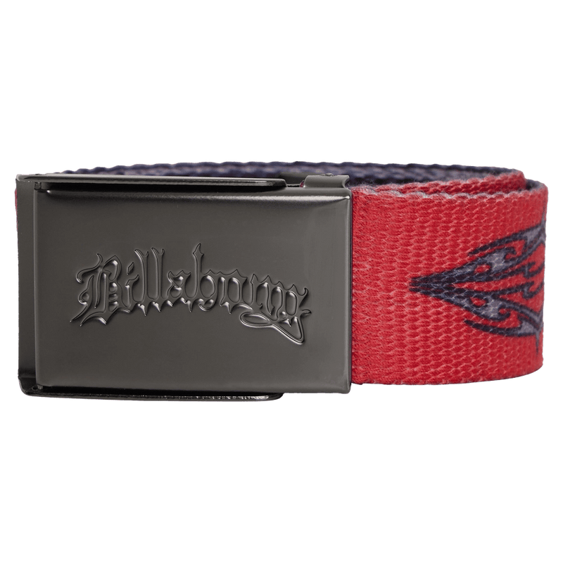 Front view the Billabong Immortal Core Belt in Core Red