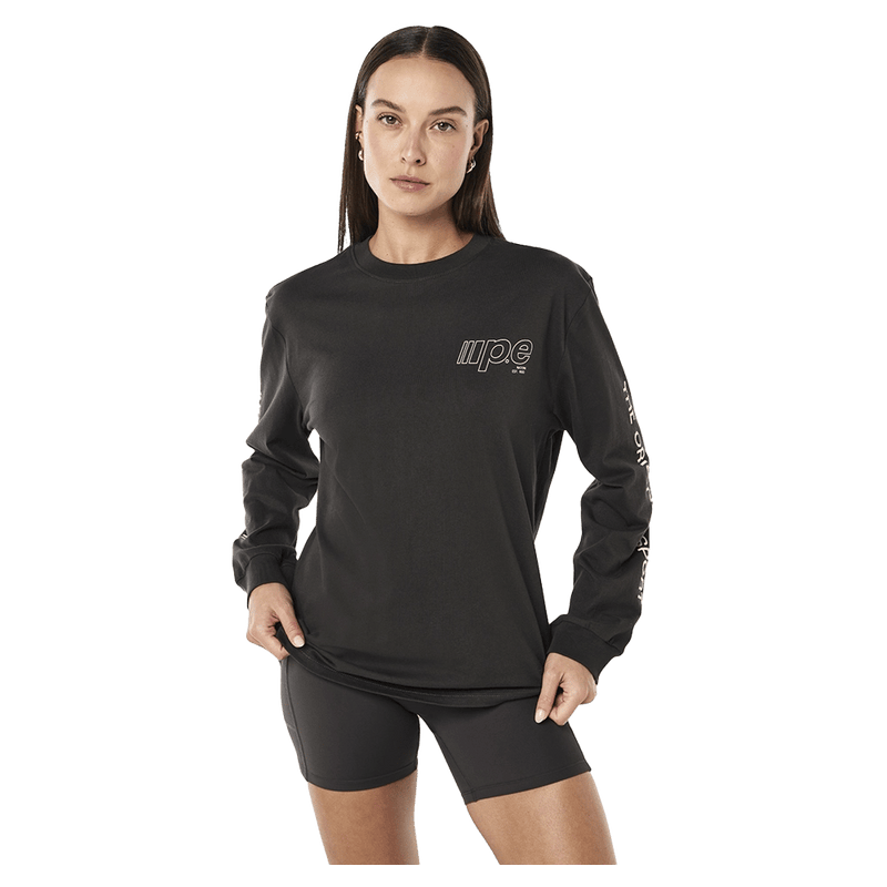 Main view of the PE NATION Glide Longsleeve Top Caviar Tops,  26/27 Womens's model