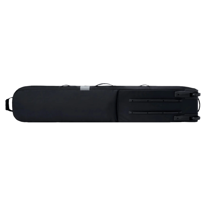 Back view of the Dakine Row Roller SB Bag in Black colourway, unisex's model