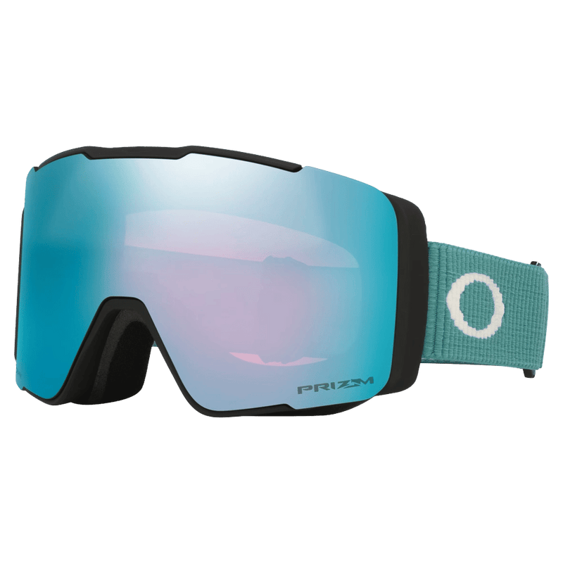 Main view of the Oakley Line Miner Pro XM Goggles in Pacific Cord, Prizm Sapphire and Iced lens, unisex model