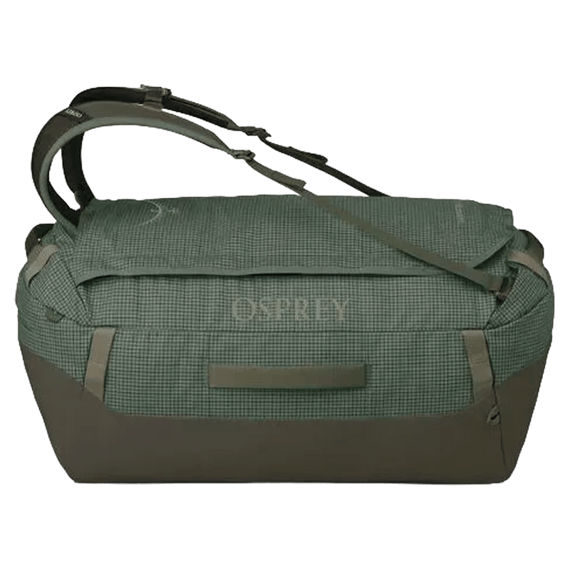 Side view of the OSPREY Transporter Duffel Backpack 65L Pine Leaf Bags,  26/27 Unisex's model