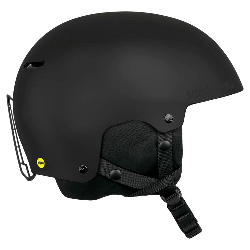 Main view of the Sanbox Icon Snow Mips Helmet in Black colourway, unisex's model