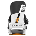 White Orange Union Atlas Snowboard Bindings highback view