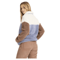 Back view of women wearing the Billabong Vibes Back Pullover - Womens  in Low Tide