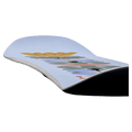 Camber view of the Burton Yeasayer Flora Snowboard,  26/27 women's model