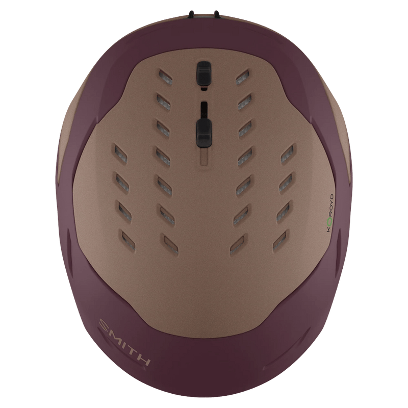 Top view of the Smith Vantage 2 MIPS Helmet in Matte Mystic / Gold Dust colourway, unisex's model