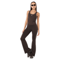 Main view of the PE NATION Preview Piping Leggings Coffee Pants,  26/27 Womens's model