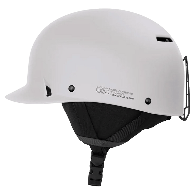 Side view of the Sanbox Classic 2.0 MIPS Helmet in White colourway, unisex's model