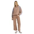 Front view of women wearing the Billabong Cool Times Crew - Womens in Sweet earth