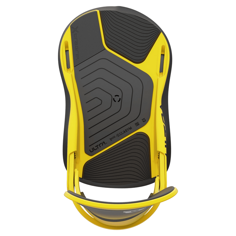 Yellow Union Ultra Snowboard Bindings birdseye view