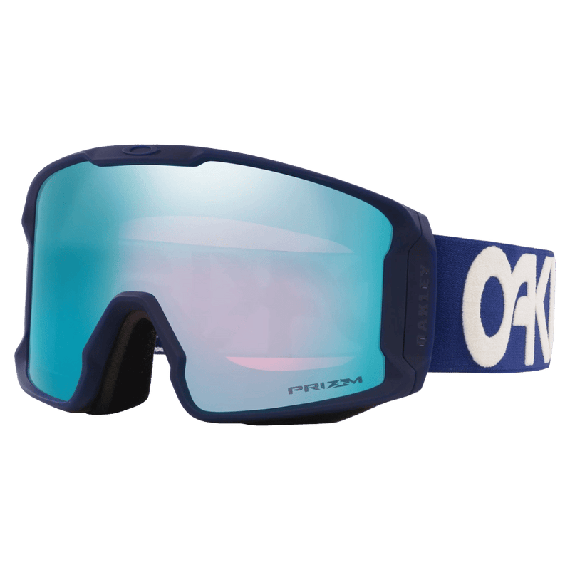Main view of the Oakley Line Miner XL Goggles in Navy, Prizm Sapphire lens, unisex model