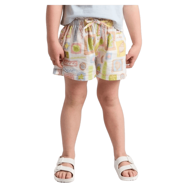 Front view of the Eve Girl Matisse Shorts in Print colourway, toddler's model