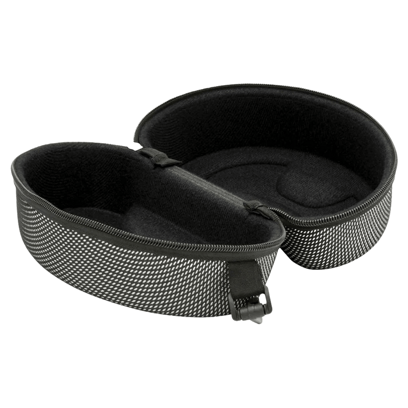 Open case view of the Carve Hard Goggle Case in Black colourway, unisex's model