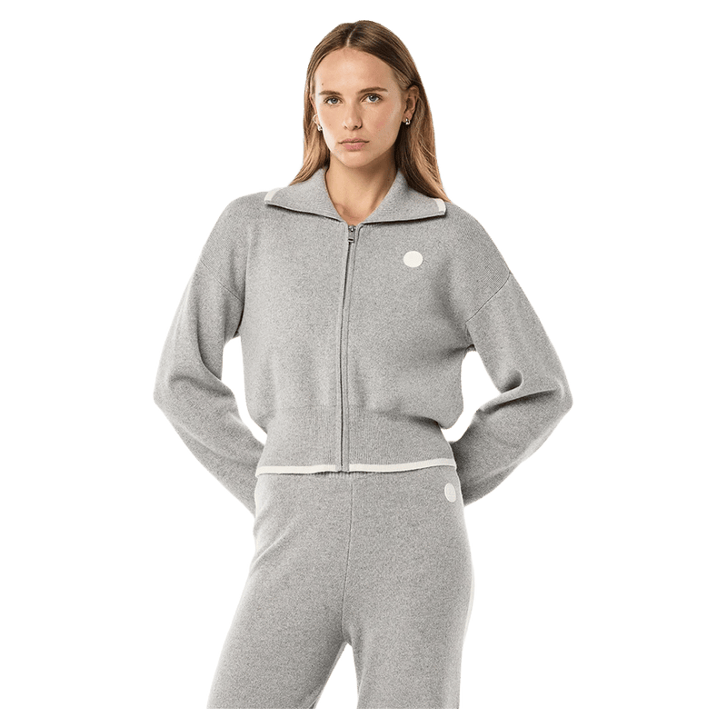 Main view of the PE NATION Verge Knit  Grey Marle Jacket,  26/27 Womens's model